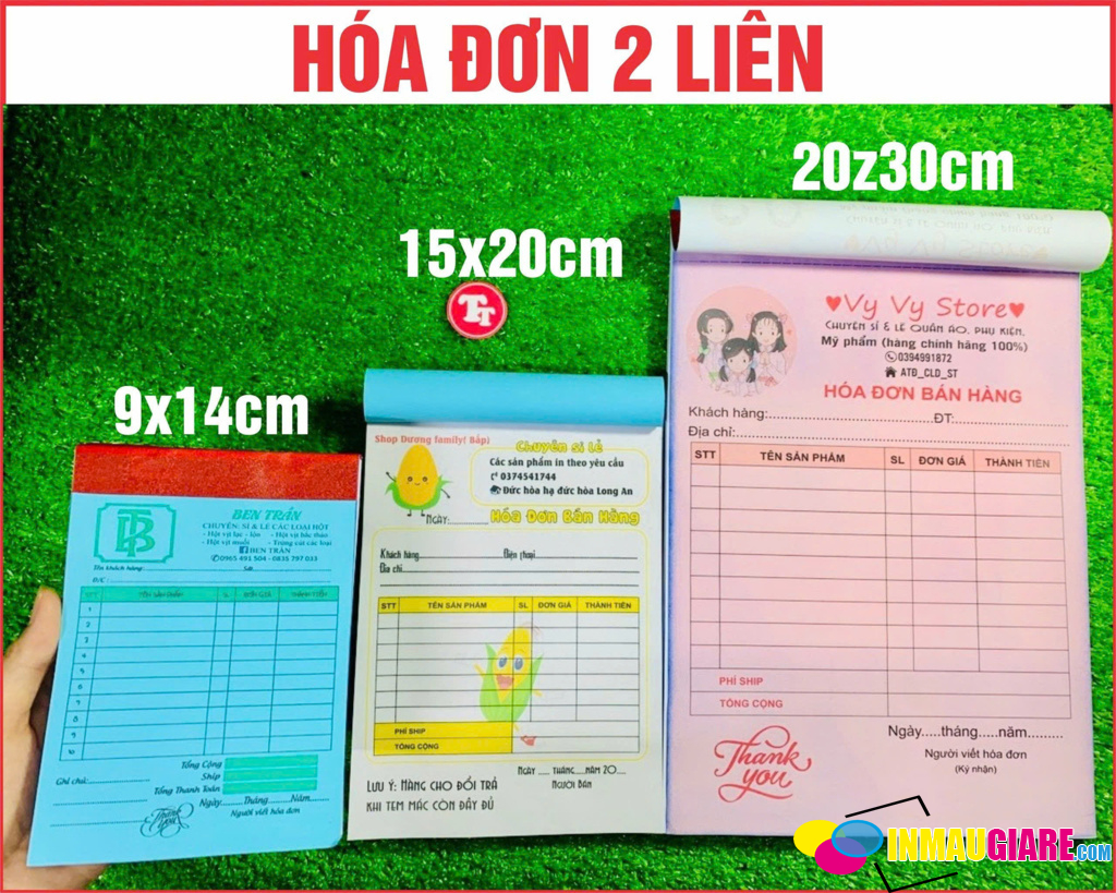 Bảng Giá In Hóa Đơn Bán Lẻ Số Lượng Ít Tại Xưởng iN Màu Giá Rẻ