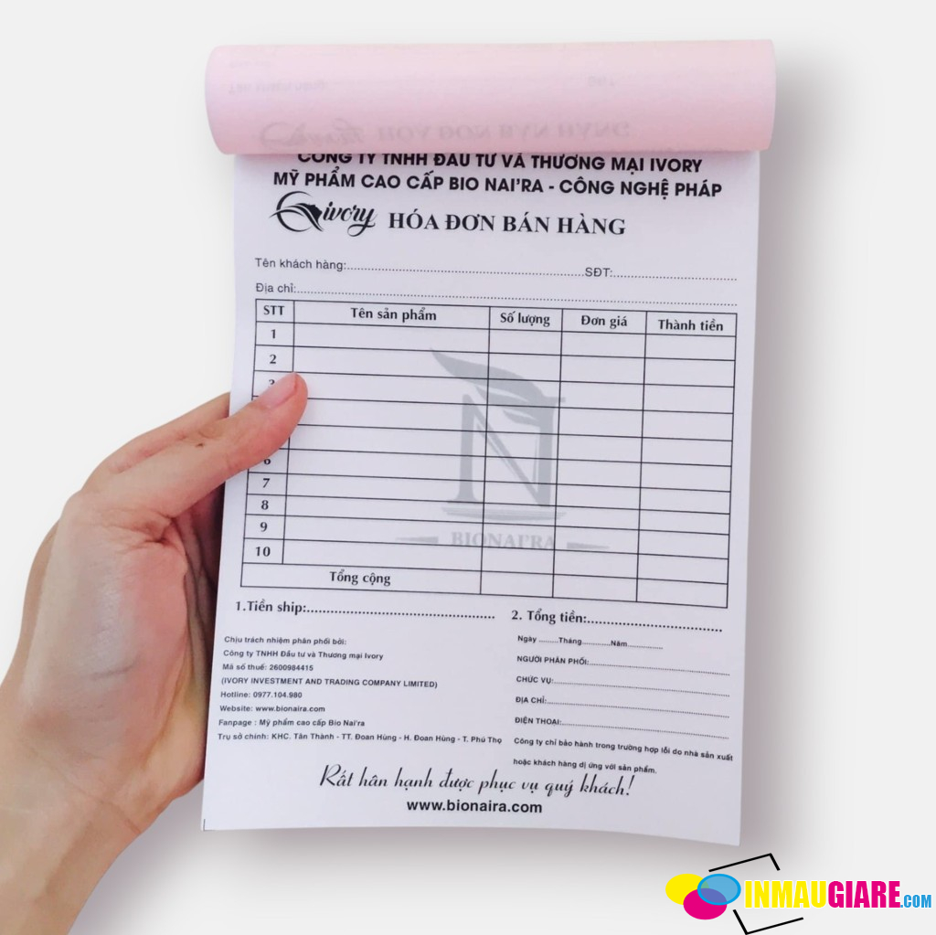 Tại Sao Nên Đặt iN Hóa Đơn Bán Lẻ Tại Xưởng iN Màu Giá Rẻ?