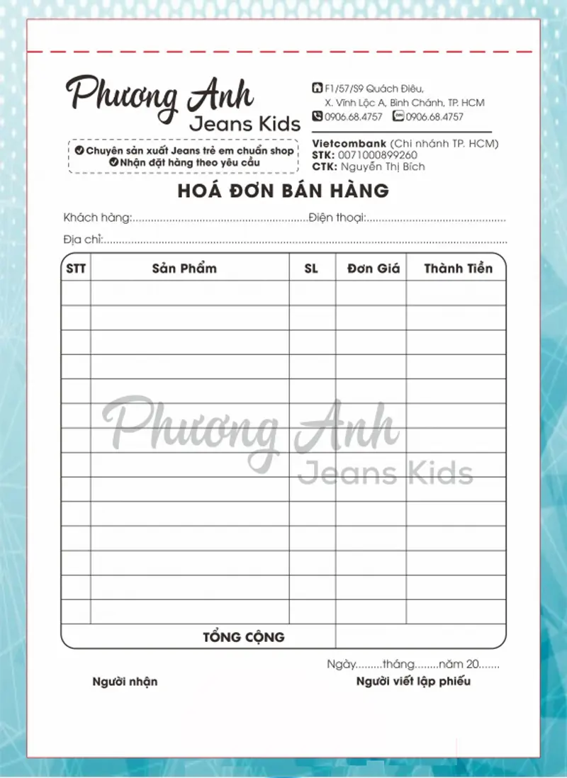 Bảng Giá iN Hóa Đơn Cho Shop Quần Áo, Mỹ Phẩm Năm 2026