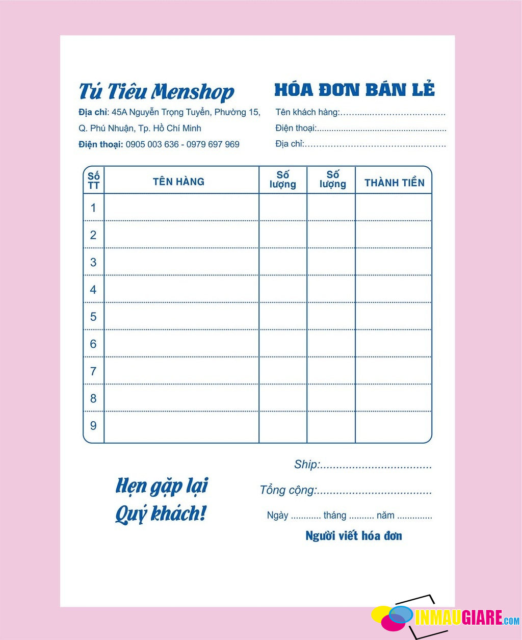 Quy Trình Thiết Kế Và iN Hóa Đơn Độc Quyền Tại iN Màu Giá Rẻ