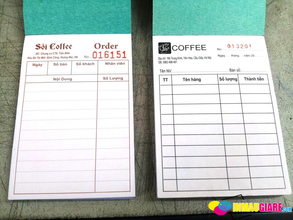 Dịch Vụ iN Phiếu Order Lấy Ngay Tại Hà Nội