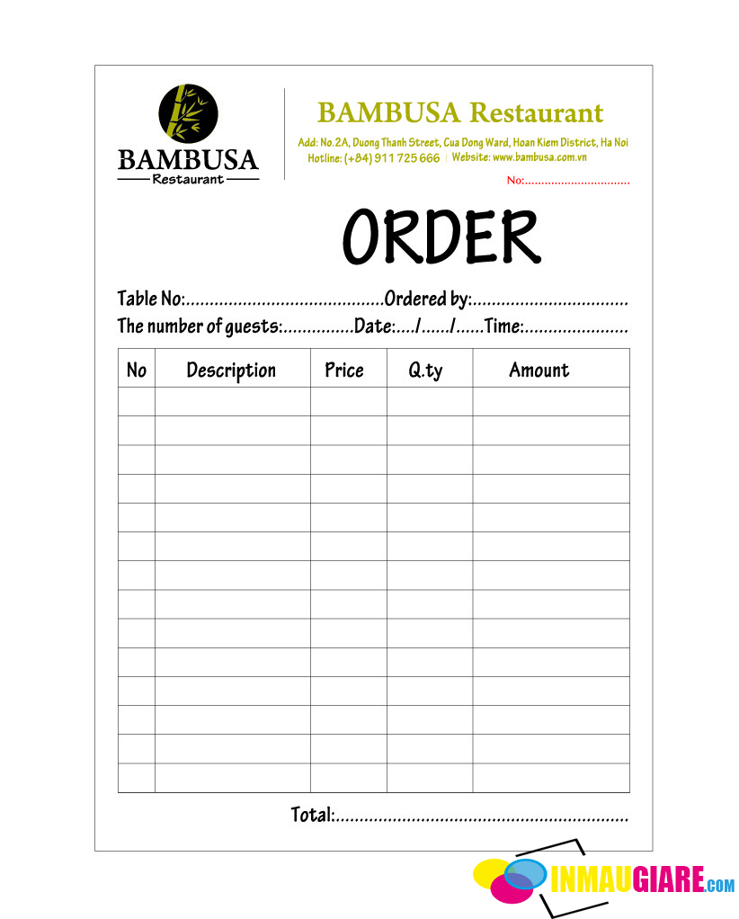 Bảng Giá iN Phiếu Order Nhà Hàng, Quán Cafe Khổ A7 (Cập Nhật 2026)