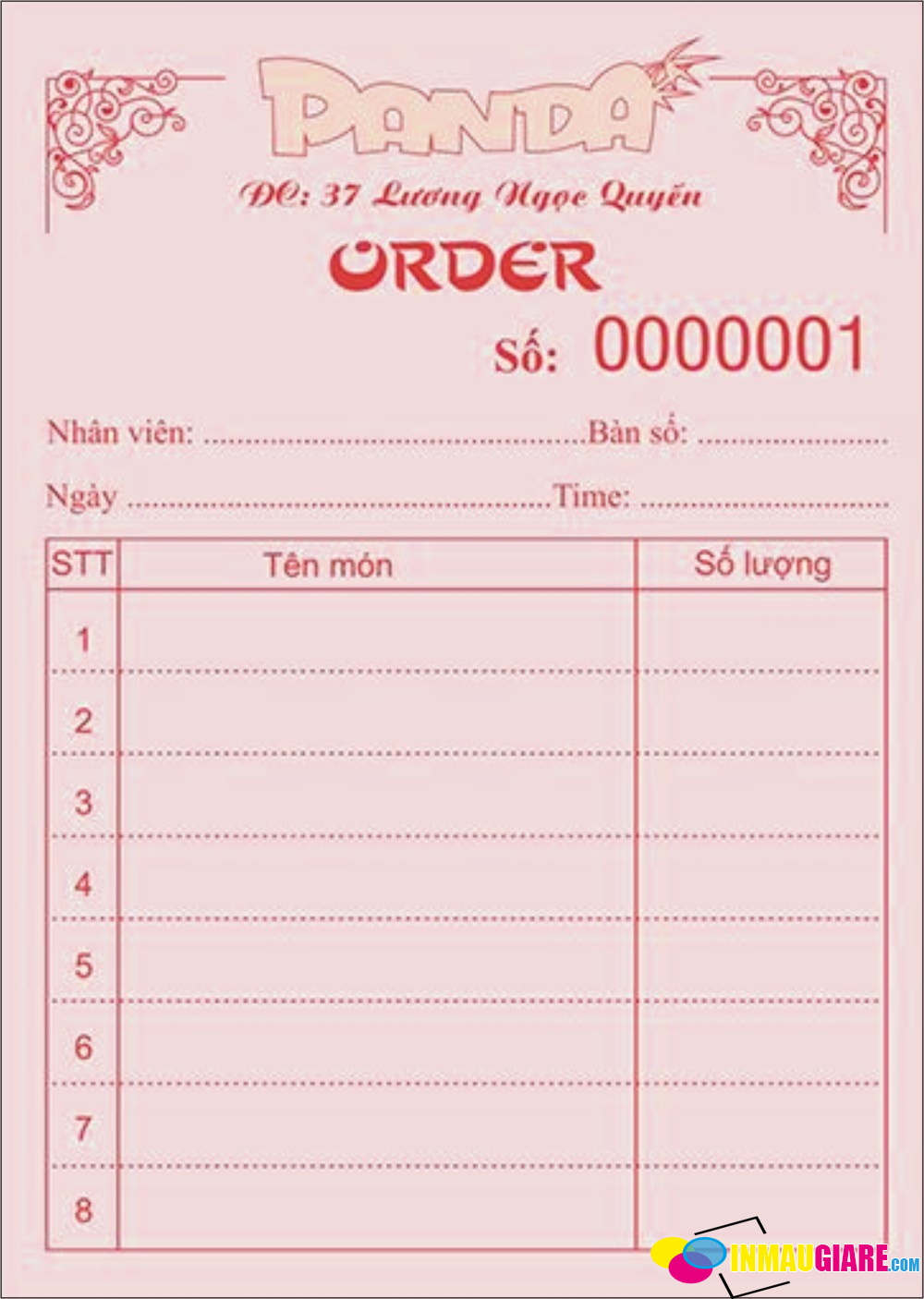 Chất Liệu Giấy Sử Dụng Trong iN Phiếu Order Tại iN Màu Giá Rẻ