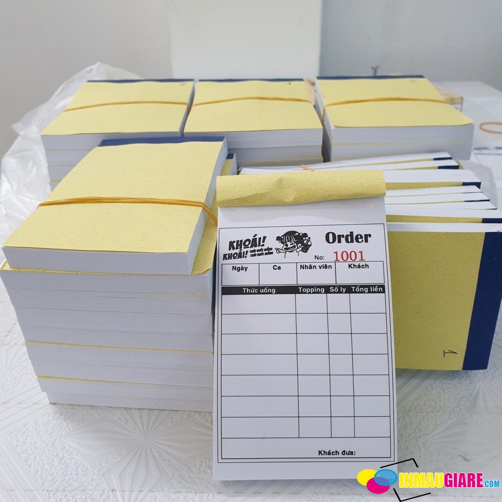 iN Phiếu Order Nhà Hàng, Quán Cafe Khổ A7 - iN Màu Giá Rẻ