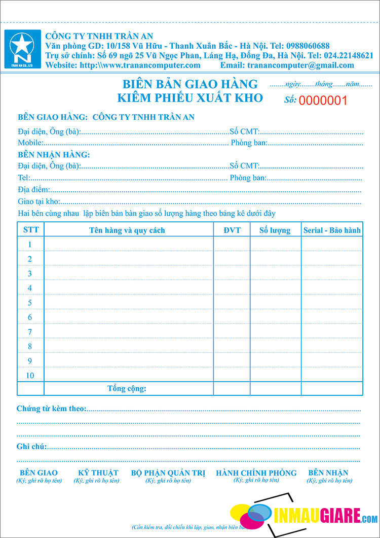 Đặc Điểm Kỹ Thuật Của Hóa Đơn 3 Liên Cho Ngành Xây Dựng